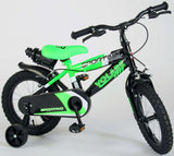 Volare Sportivo Kinderfiets Jongens 14 inch Neon Groen Zwart Twee Handremmen 95% afgemonteerd