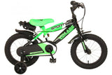 Volare Sportivo Kinderfiets Jongens 14 inch Neon Groen Zwart Twee Handremmen 95% afgemonteerd