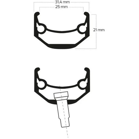 Ryde felg andra 40 24 507 36g 14g skive alu sort