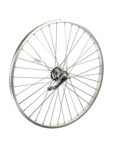 Roue arrière Roland 26x1,75 argent moyeu de frein shimano