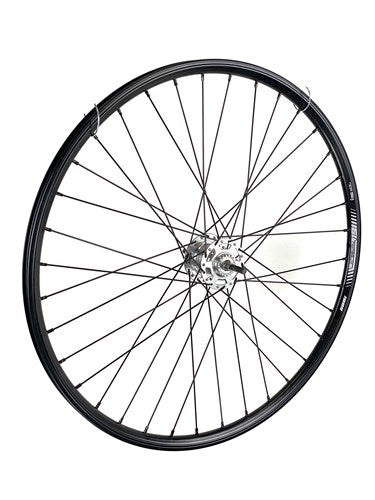 Hënneschter Rad 28 Inch 622 schwaarz Schwaarz geschwat 3v Roller