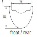 Miche rear wheel 29 k4 regular thru axle 142 shim center lock
