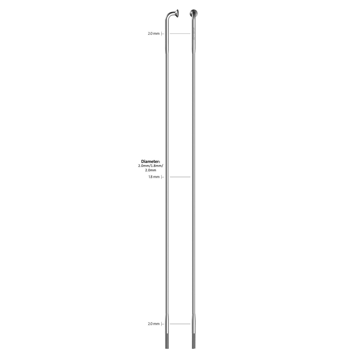 SAPIM SPAAK 14-252L Carrera de acero inoxidable sin pezón (100)