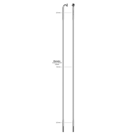 Sapim speak race speak race sst 2x1,8x286mm db sil.