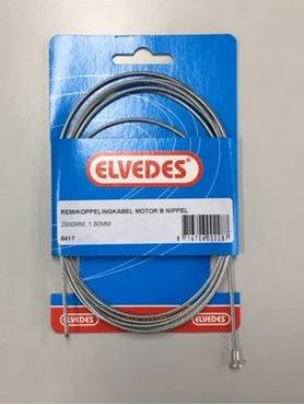 ELVEDES COUPLING BINNENKABEL 2000mm galvanisert ø1.8mm med V-Nippel (på kart)