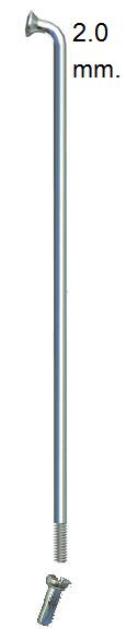 Spokes 14-274 stainless steel with nipple