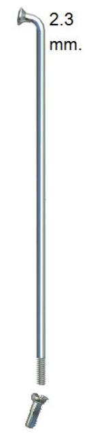 Sapim spokes 13-232 stainless steel with nipple