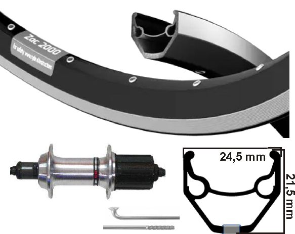 KGs Hinterrad 28 Zoll (622) ZAC421 Alu Cass 8 9 Geschwindigkeitsausfälle