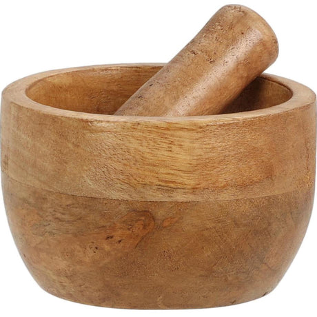 Excellent houseware mortar and mortar mangwood 10cm