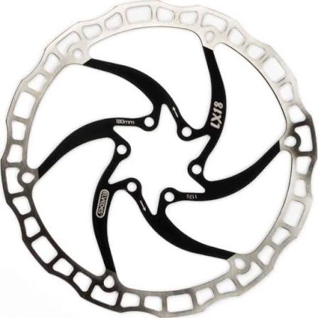 ELVEDES One Piece Rotor 180mm 112g 6 Hull+Bout Black 2015197