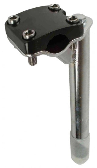 HZB BMX STEM 21,1 mm fast 21,1 185 40 mm sort sølv