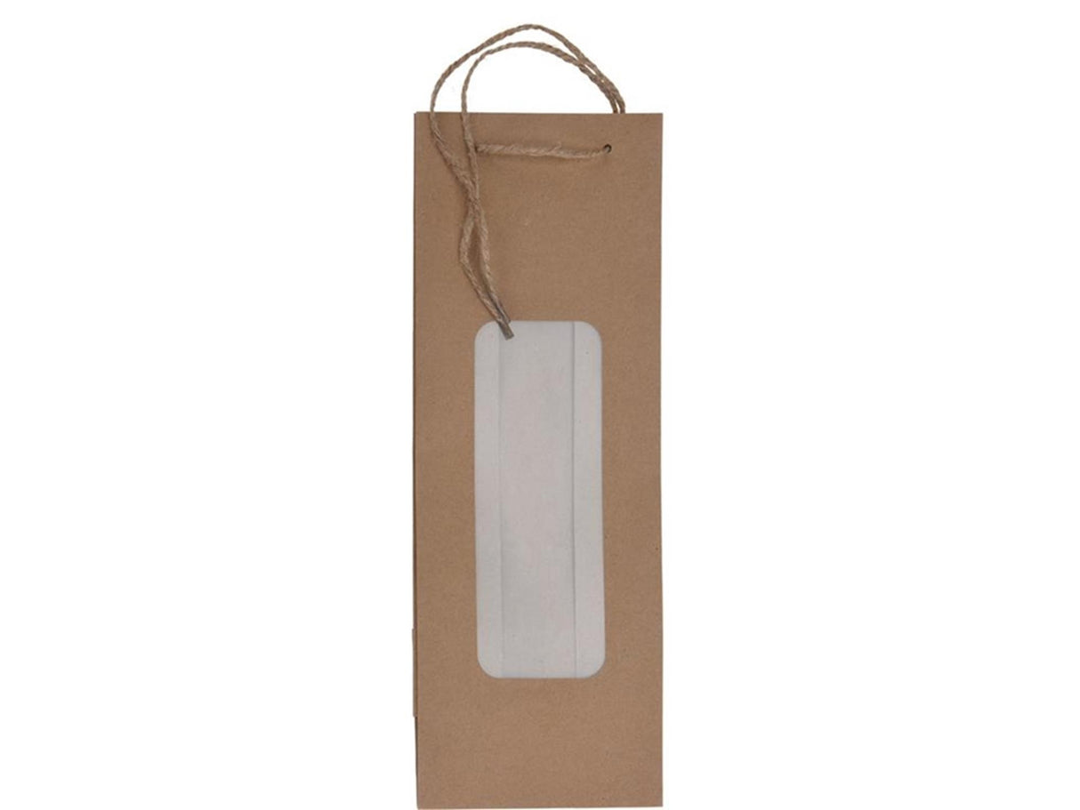 Wine bottle bag with window