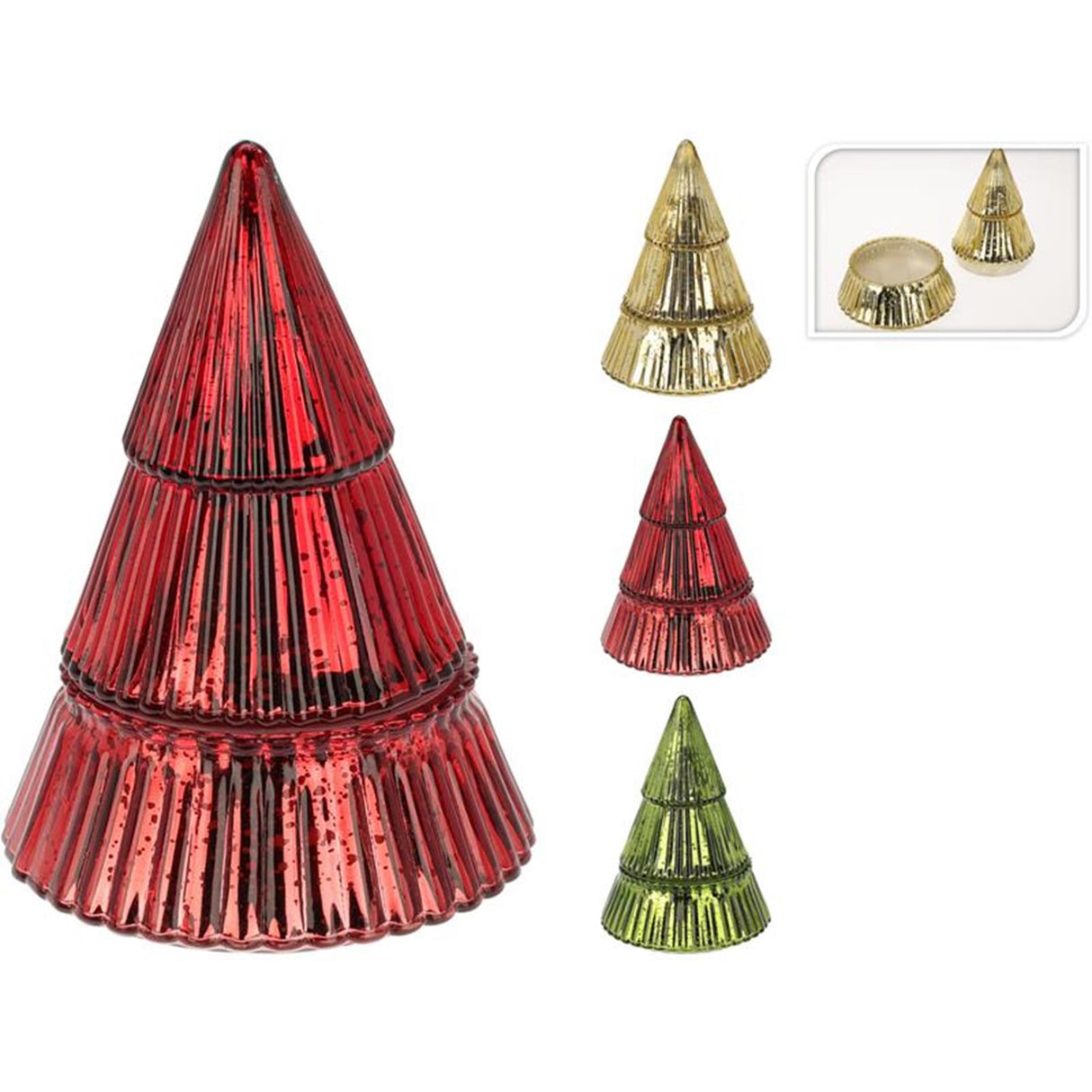 Home Styling Doft Käerz a Chrëschtbeemglas mat Deckel