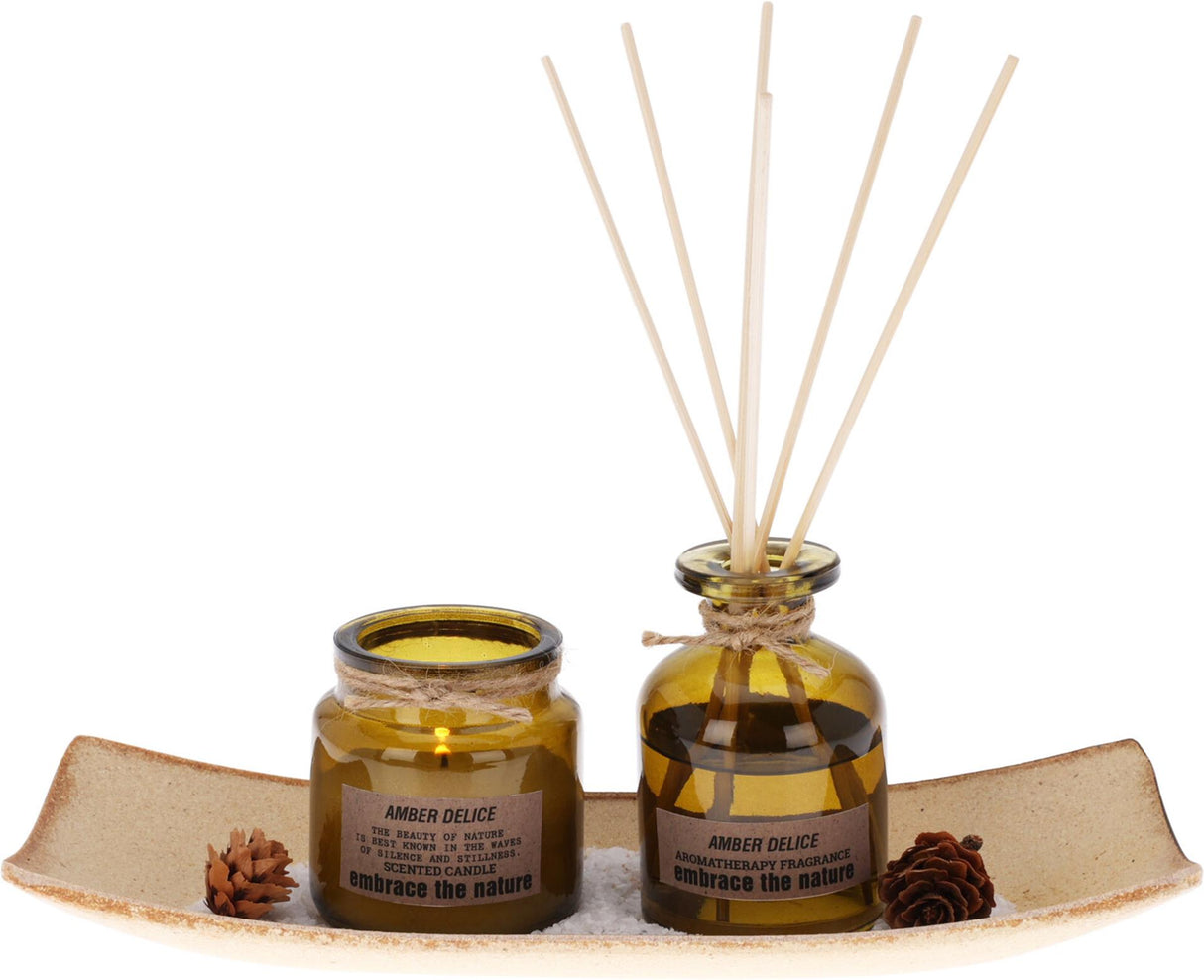 Hemstyling doft presentset doftljus och doftpinnar