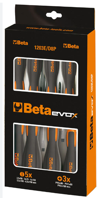 Beta Schroevendraaierset Tools Evox 1203E D8P 8 delig