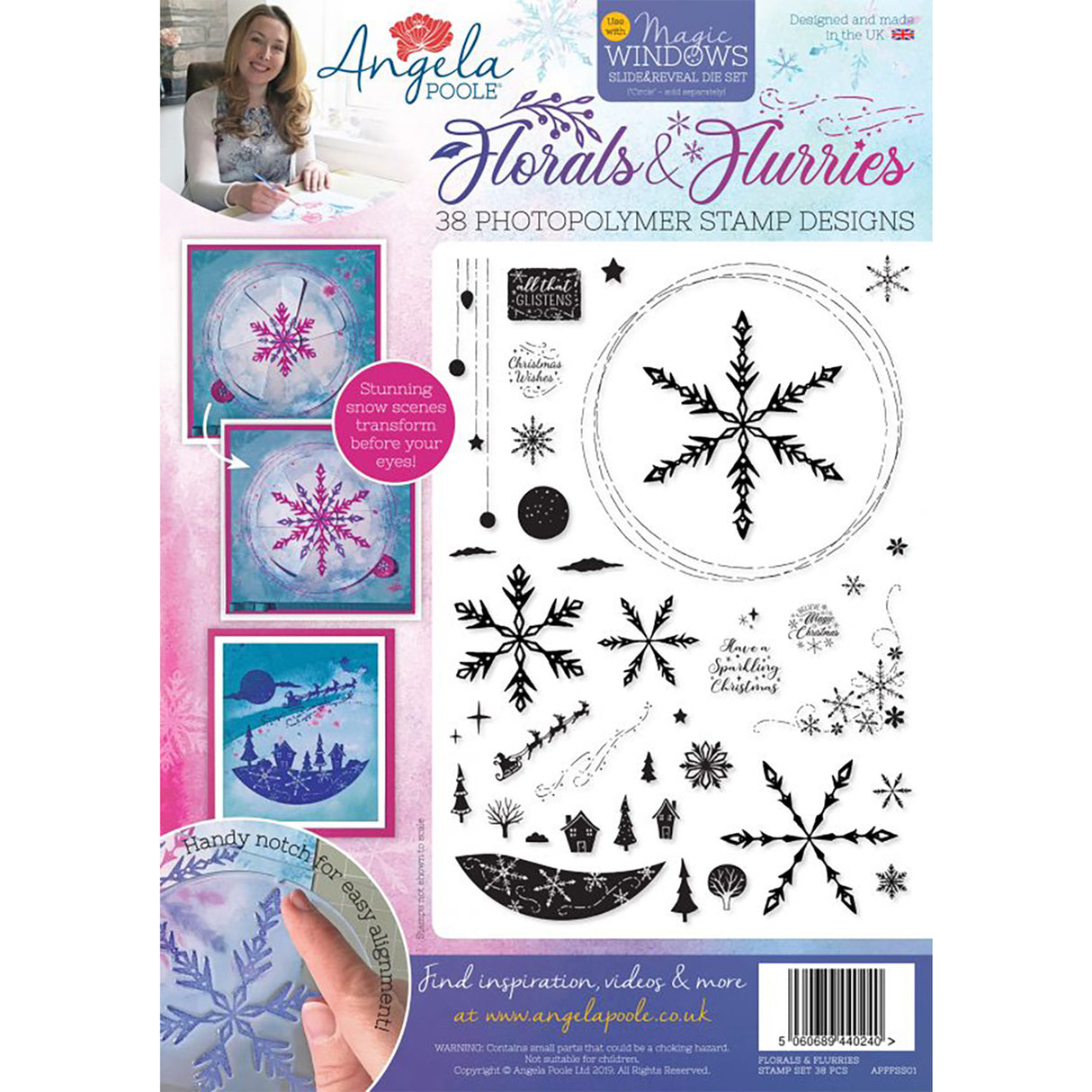Creative Expressions • Magic Windows Clear Stamp Set Florals and Flurries