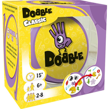 Zygomatic stalo žaidimų studija dobble classic – olandiškas kortų žaidimas nuo 2 iki 8 žaidėjų – smagus žaidimas šeimai nuo 6 metų – žaibiškas paieškos žaidimas visai šeimai
