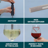 Airtender wine aerator set with pump