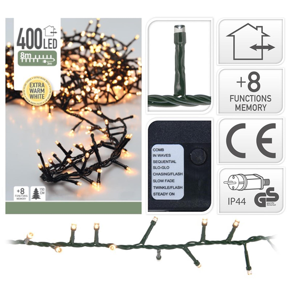 Christmas lights cluster 400l