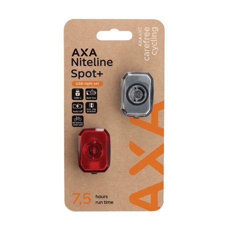 Axa verlichtingsset niteline spot+ usb-c