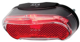 AXA Riff Battery - Luce posteriore per bicicletta - Luce per bicicletta a LED a batteria - Sistema di accensione automatica - 50-80 mm - Rosso