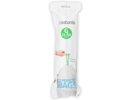 Brabantia bolsas de basura perfectfit g 23-30l 20 piezas