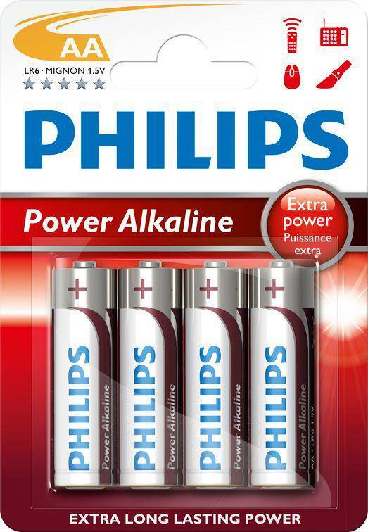 Philips Power Alkaline AA LR6 Penlite på kortet