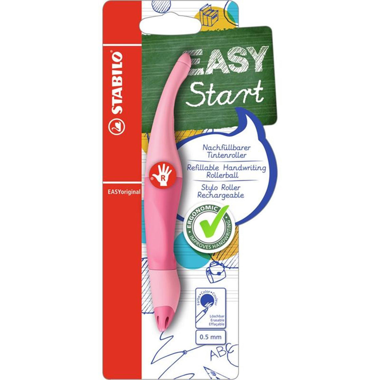 Stabilo easyoriginal Rollerball Pen riets Hand Pudder rosa
