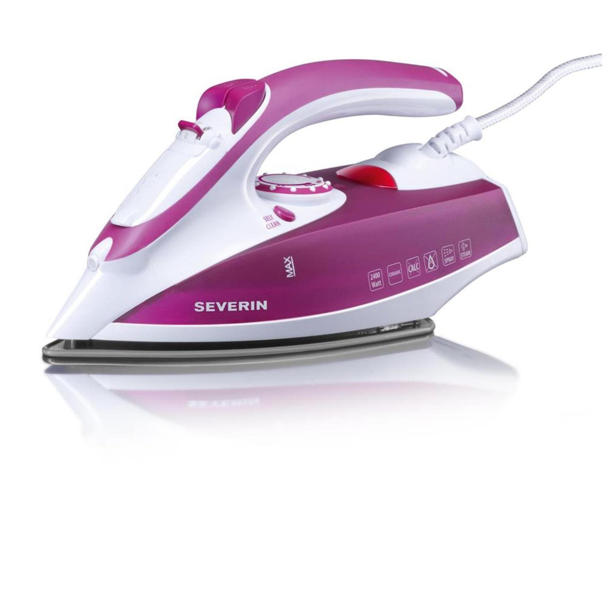 Severin Dampfer Eisen 2400w violett wäiss