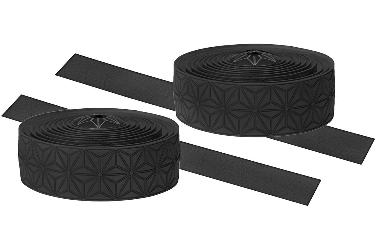 Supacaz Super Sticky Kush Single Color Steering Ribbon Black Including aluminum steering plug