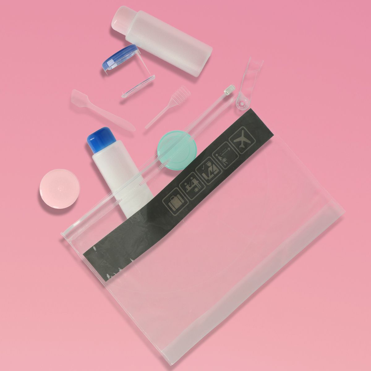 Bath fun zipper bag travel items
