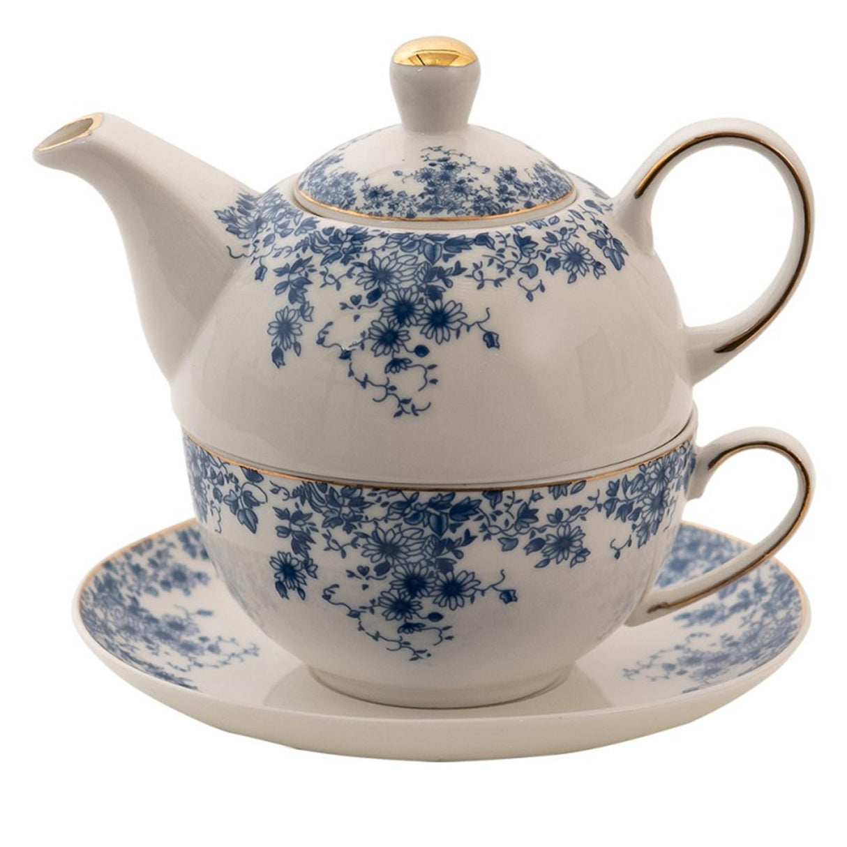 Clayre eef tea for one blue flowers