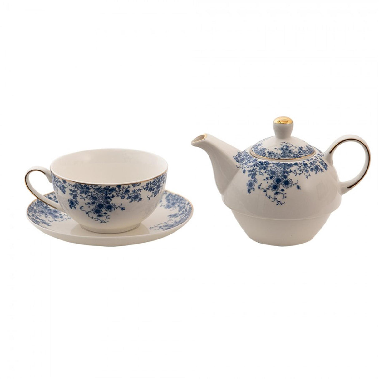Clayre eef tea for one blue flowers
