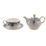 Clayre eef tea for one blue flowers