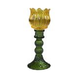 Mars more tealight holder tulip glass yellow 19cm