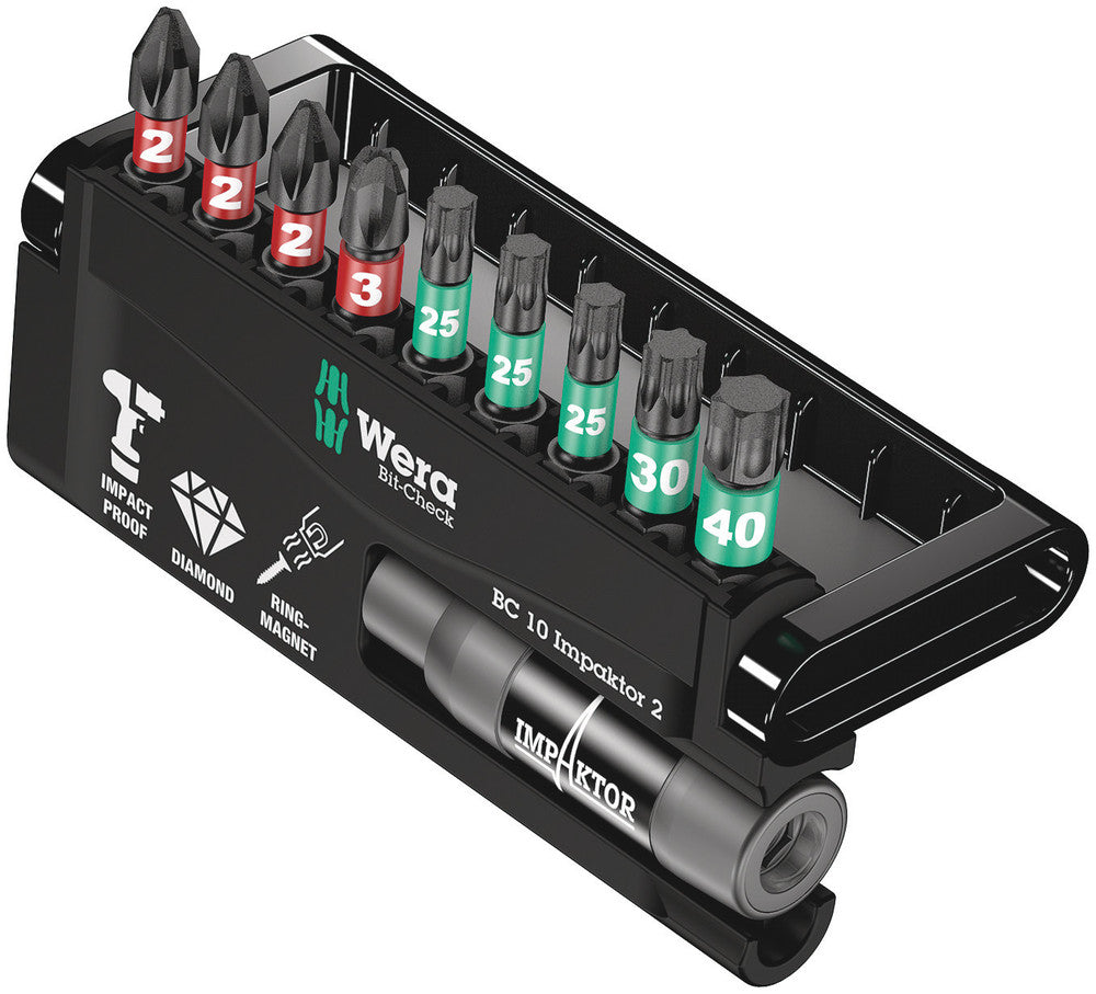 Imp wera bit-check 10 actors 2, 10-piece - 1 piece(s) - 05057682001