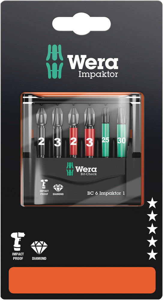 Imp wera bit-check 6 aktuátor 1 sb, 6-dílný - 1 kus(y) - 05073890001