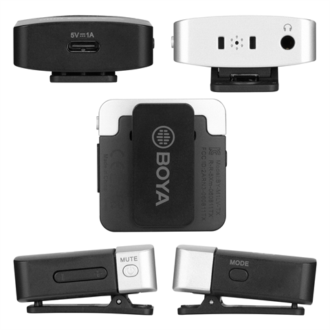 Boya 2.4 GHz Daspold Mikrofon Wireless duerch-m1lv-u fir USB-C