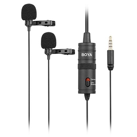 Boya Duo Lavalier Microphone BY-M1DM za pametni telefon, DSLR, videokamere in PC