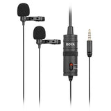 Boya Duo Lavalier Microphone BY-M1DM za pametni telefon, DSLR, videokamere in PC