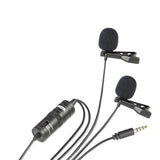 Boya Duo Lavalier Microphone BY-M1DM za pametni telefon, DSLR, videokamere in PC