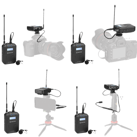 Boya UHF Duo Lavalier Microphon Wireless BY-WM6S