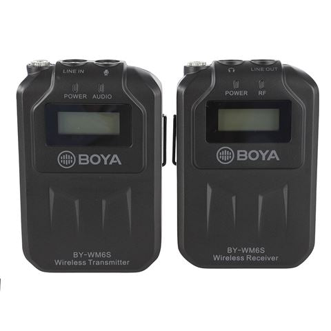 Boya Uhf Duo Lavalier Mikrofon Wireless duerch-Wm6s