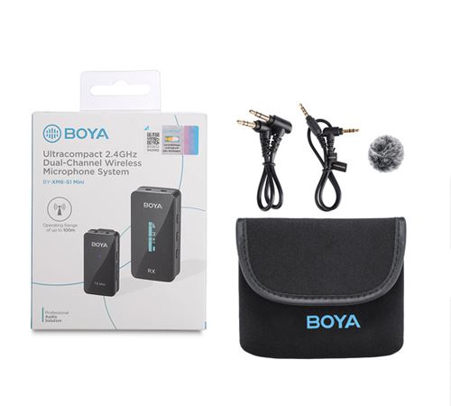 Boya ultra compacto micrófono inalámbrico by-xm6-s1 mini