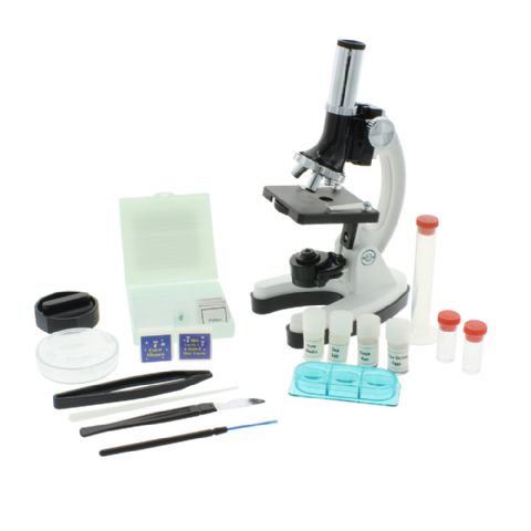 BYOMISKA BEGINNERS MICROSCOPE SET 100, 400 och 900X i resväskan