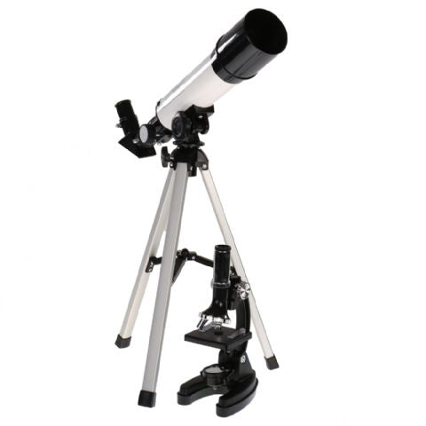 Télescope de jeu de microscope pour débutants byomic dans la valise