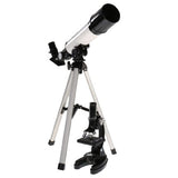 Télescope de jeu de microscope pour débutants byomic dans la valise