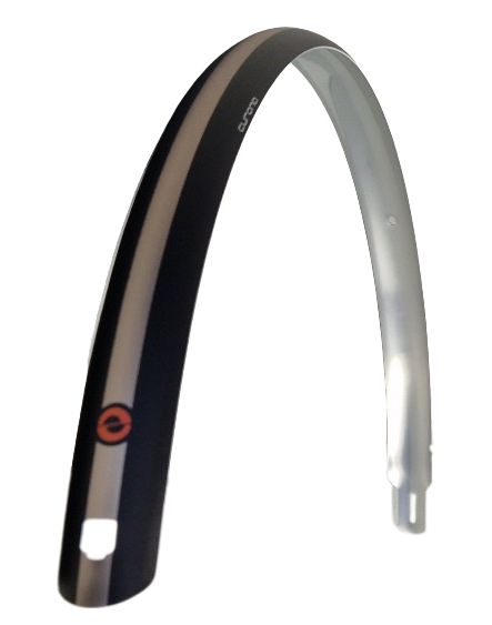 Euro bakfender 28 tommers plast 46 mm matt svart champagne