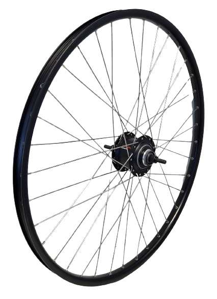 Shimano bakhjul 28 tum 622 svart svart rostfritt stål nexus 7 disk mittlås