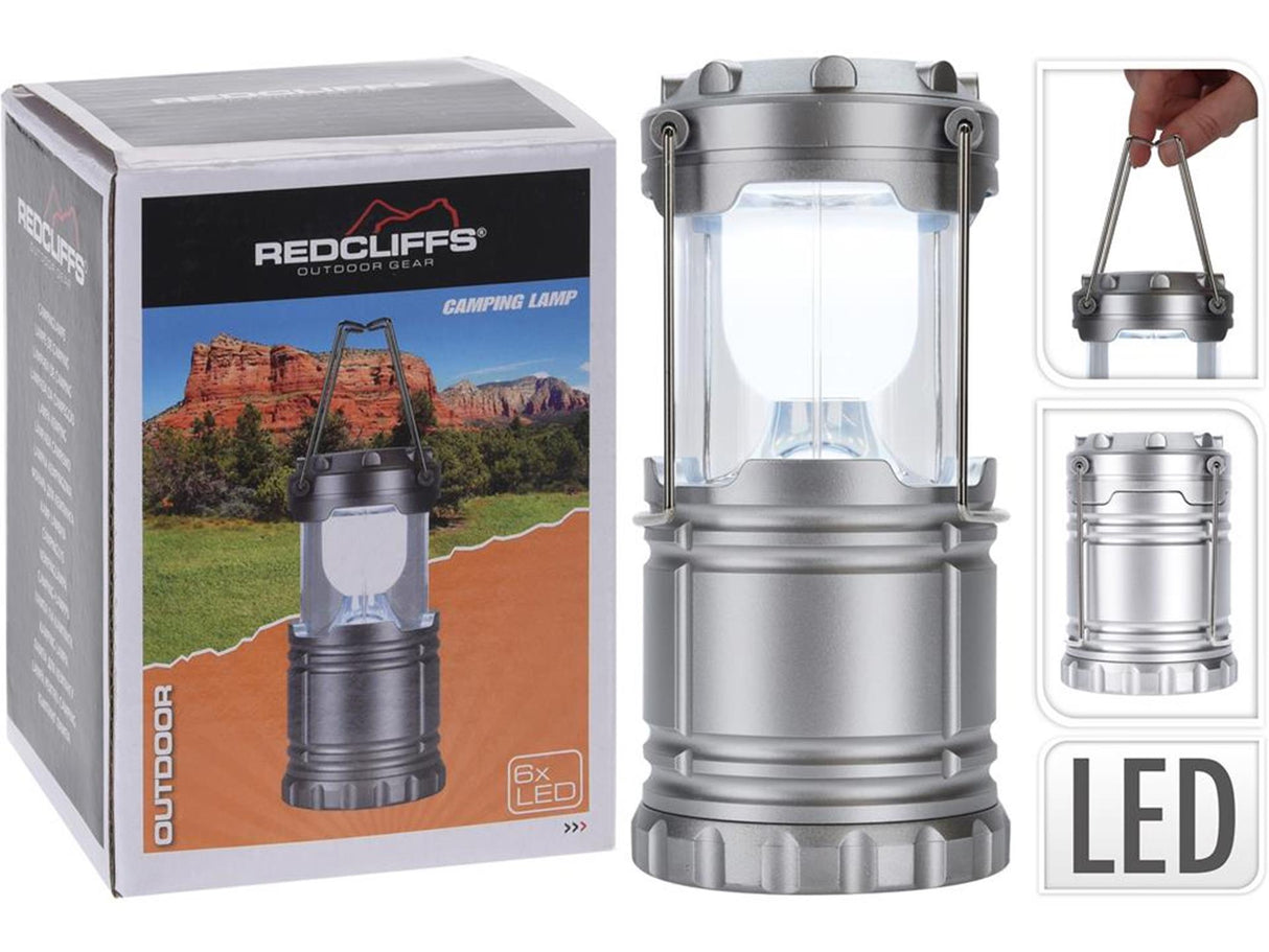 Redcliffs camping lamp plastic 6x LED h13cm